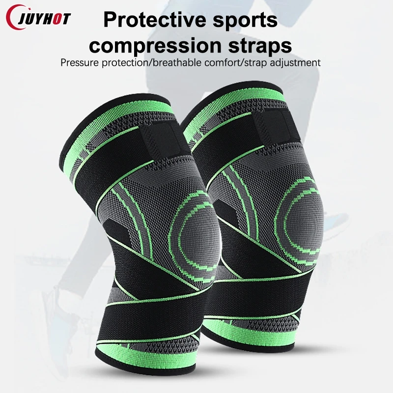 

Knee Pads Sports Pressurized Elastic Kneepad Support Fitness Gear Basketball Volleyball Brace Medical Arthritis Joints Protector