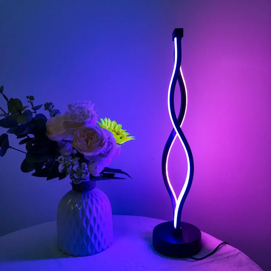2 Color Adjustable Nordic Lamp Bedroom Bedside Lamp Minimalist Creative Personality Artistic Atmosphere Lamp for Bedroom
