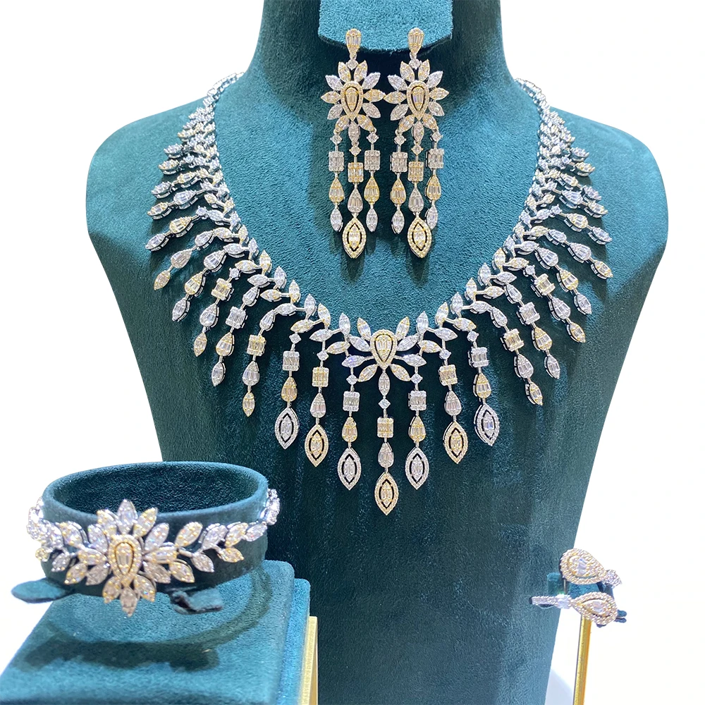 

GODKI Famous Brand Luxury Saudi Arabia Jewelry Sets For Women Wedding Party Zircon Crystal Dubai Bridal Jewelry Set Gift