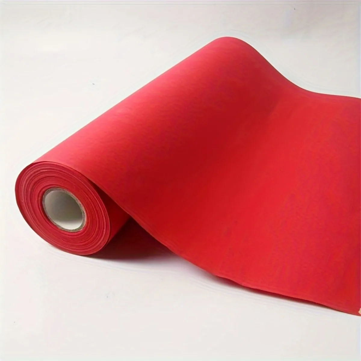 1 Roll Gift Wrapping Paper Roll Red Kraft Packing Paper Solid Color For Bouquet Supplies, Flower Paper, Gift Packaging Paper