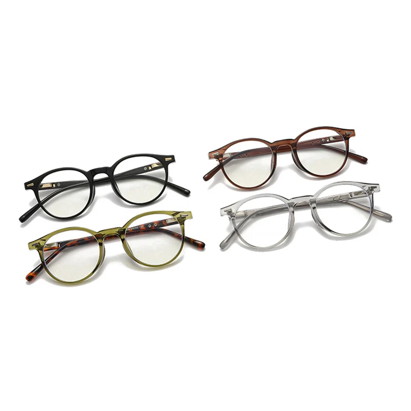 Blue Light Blocking Glasses SHAUNA Retro Classic Round Women Anti Blue Light Eyewear Clear Lens Glasses Frame Fashion Rivets Men Optical Frame, blue light blocking glasses, retro geometric glasses