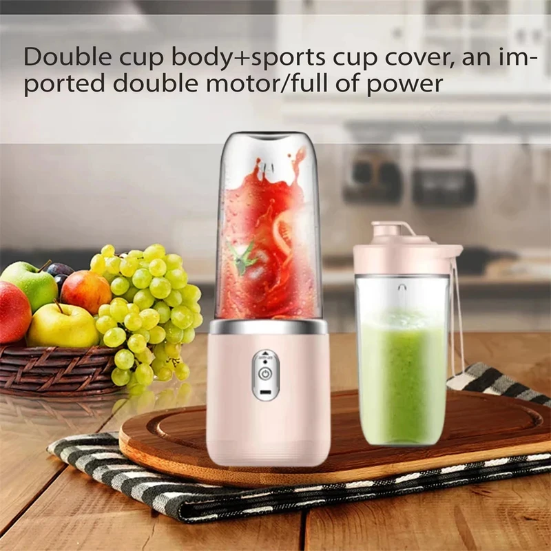 Portable Bottle Electric 6 Blades Multifunction Fresh Juice Smoothie Blender Ice CrushCup Food Processor_voghion.com