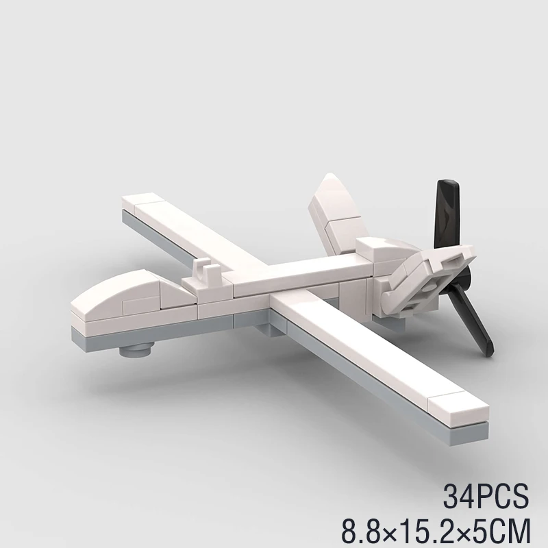 Moc MQ-9 Drone Harvester Fighter Aircraft Plane Military Attacker