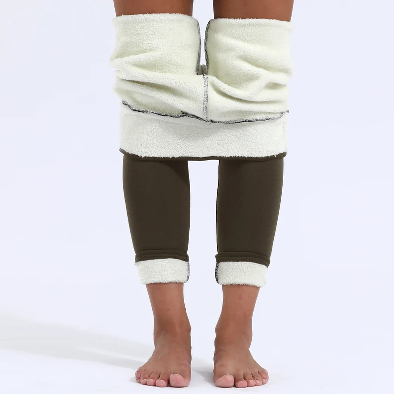 Women Plus Velvet Stretch Leggings High