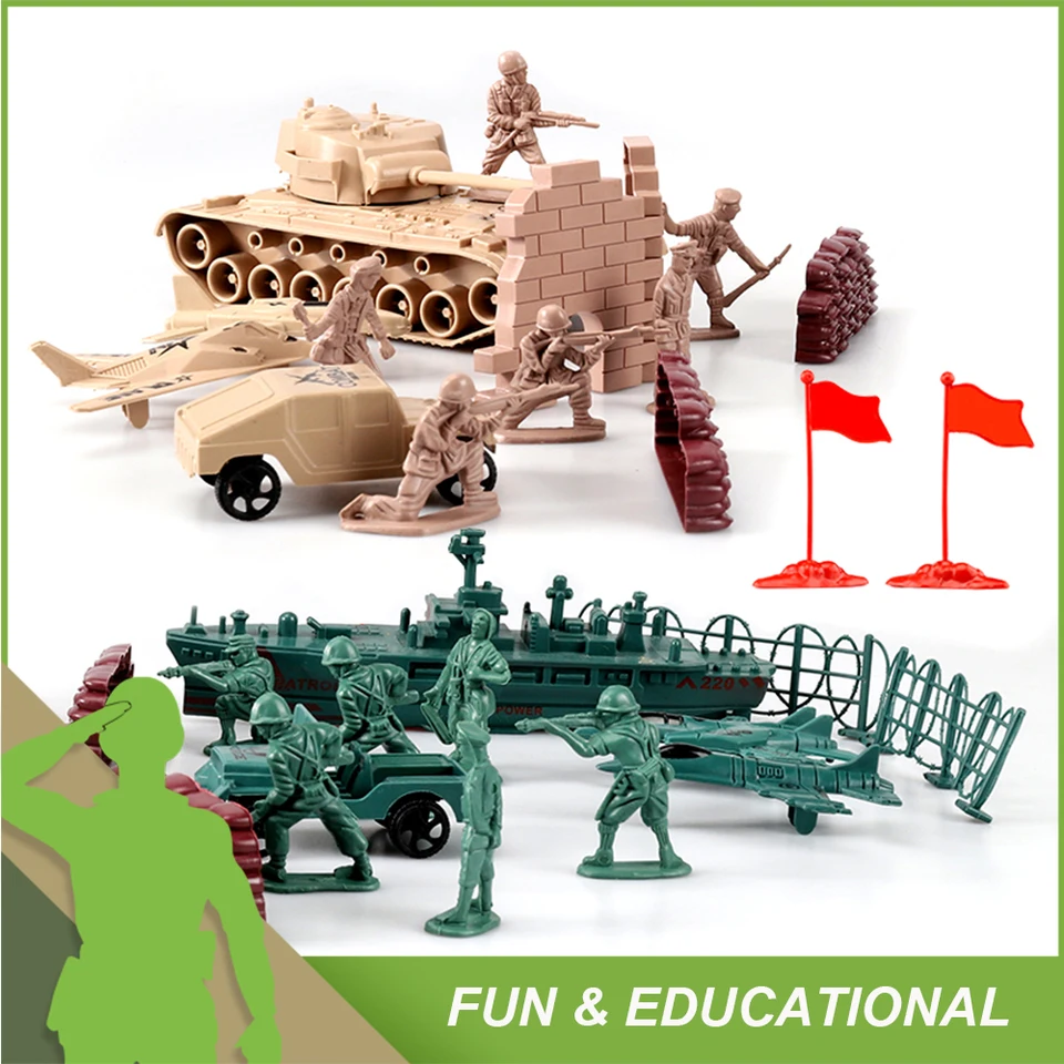 Viikondo-男性用のミリタリー兵士のおもちゃセット,クラシックなwii