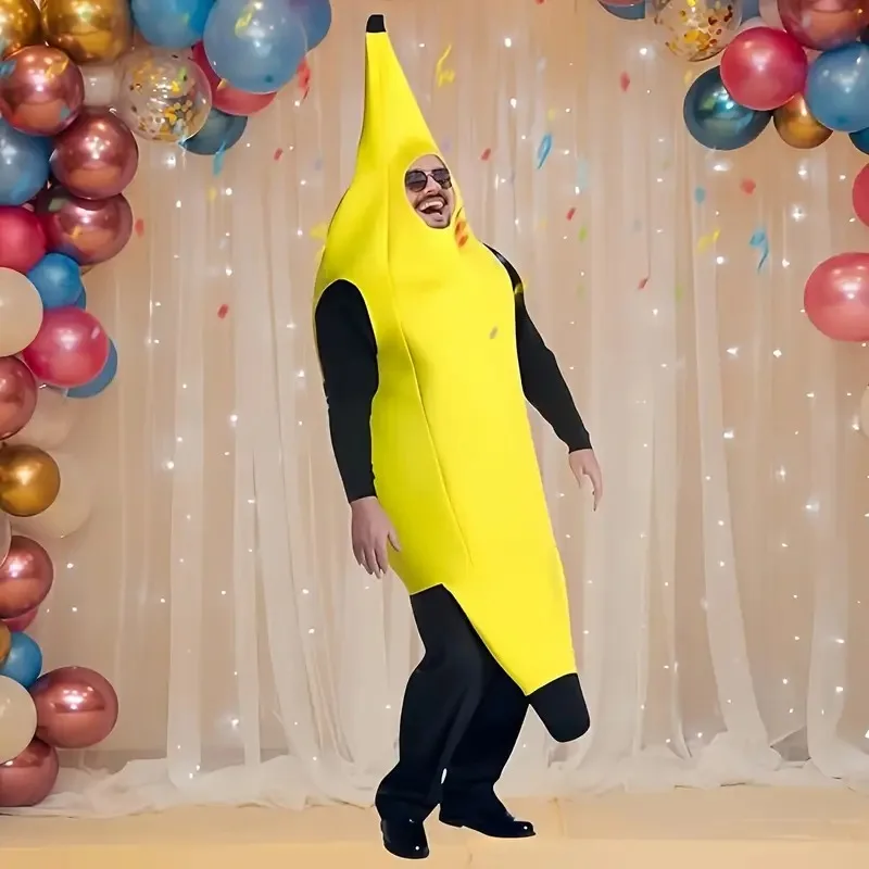 Polyester Banana Costume for Men and Women Halloween Party