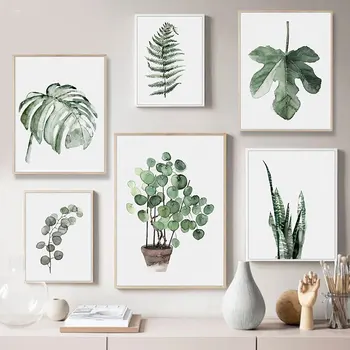Green Plant Canvas Wall Art 1