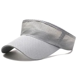 Breathable UV Protection Adjustable Visor Cap (Light grey)