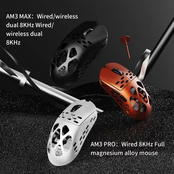 AJAZZ AM3 MAX wireless gaming mouse, lightweight all-magnesium alloy, supports 8K return rate, 30000DPI, PAW3950 2