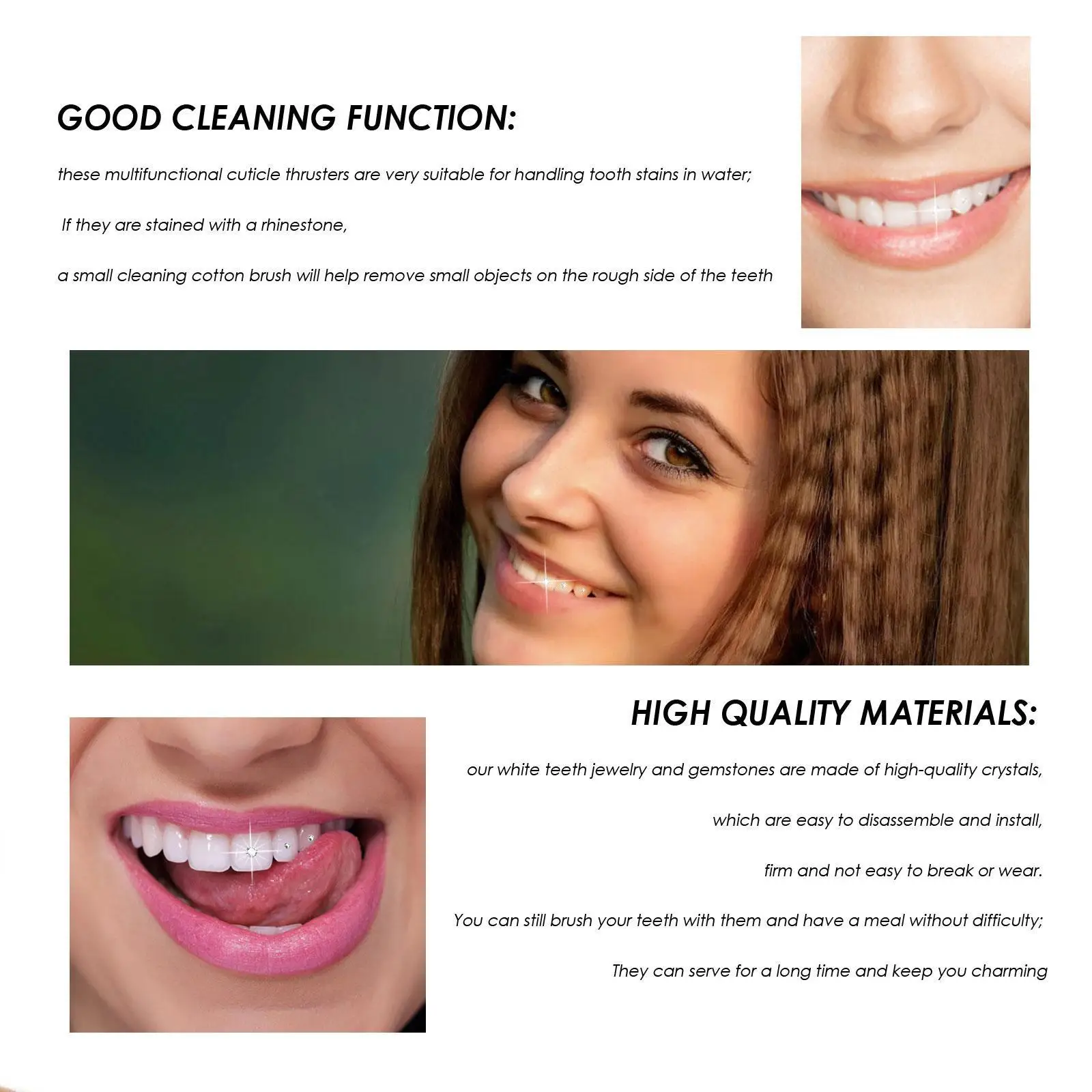 Teeth Decoration Kit DIY Diamond Crystals Teeth Ornament Tooth Gem Jewelry Application With UV Adhesive Curing Light Glue hot