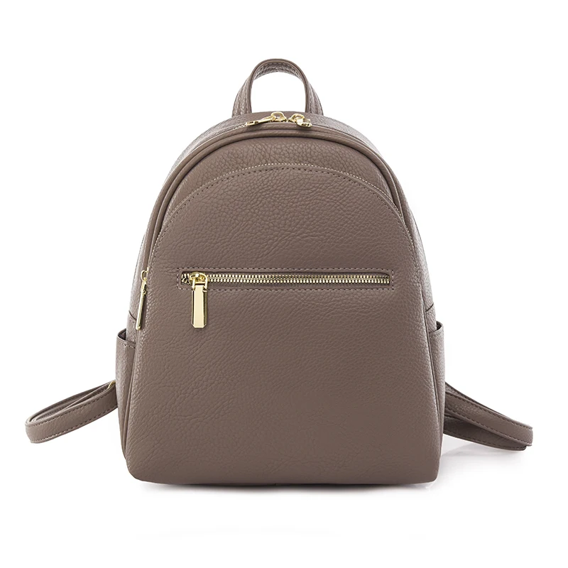 Solid Color Small Backpack NEW High Quality Leather School Bags