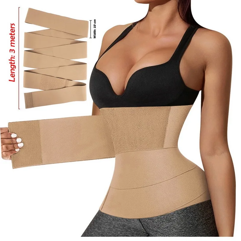 Waist Trainer for Women Tummy Wrap Waist Trimmer Belt Slimming Body Shaper Plus Size Invisible Wrap Waist Trainer Waist Support skims shapewear