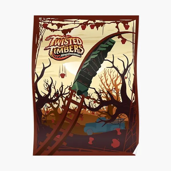 

Twisted Timbers Poster Wall Decor Vintage Picture Art Painting Home Print Decoration Room Funny Modern Mural No Frame