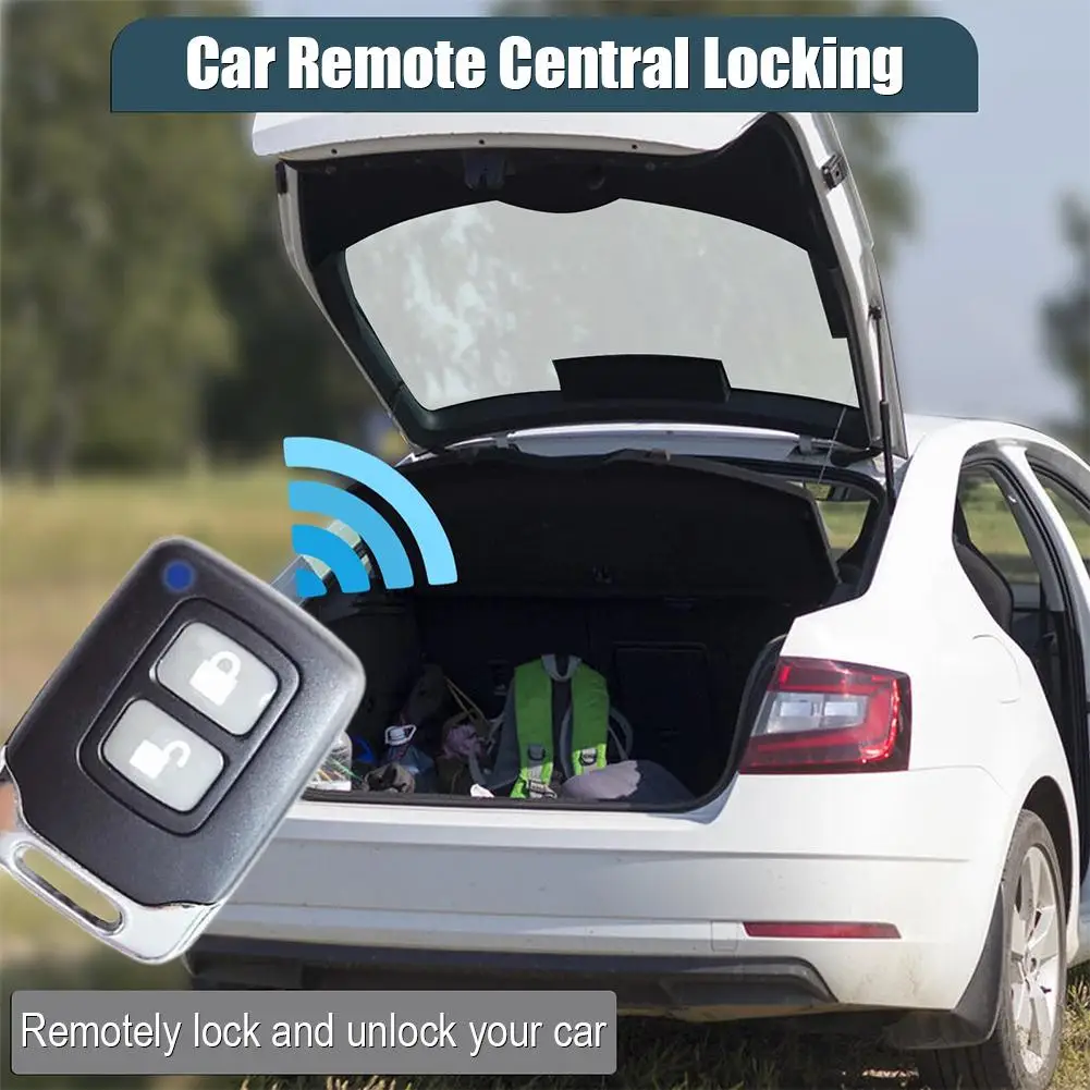 Kit Universal de Cierre Centralizado para Automóvil, Sistema de Cierre Centralizado sin Llave con Alarmas, Control Remot