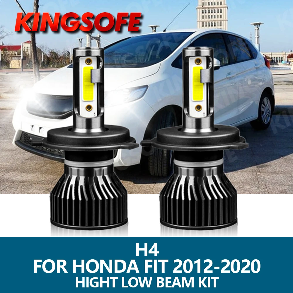 

2Pcs LED Headlight H4 Car Light 12000LM 72W 6000K White COB Chips Hight Low Beam Bulbs Kit For Honda Fit 2012-2020