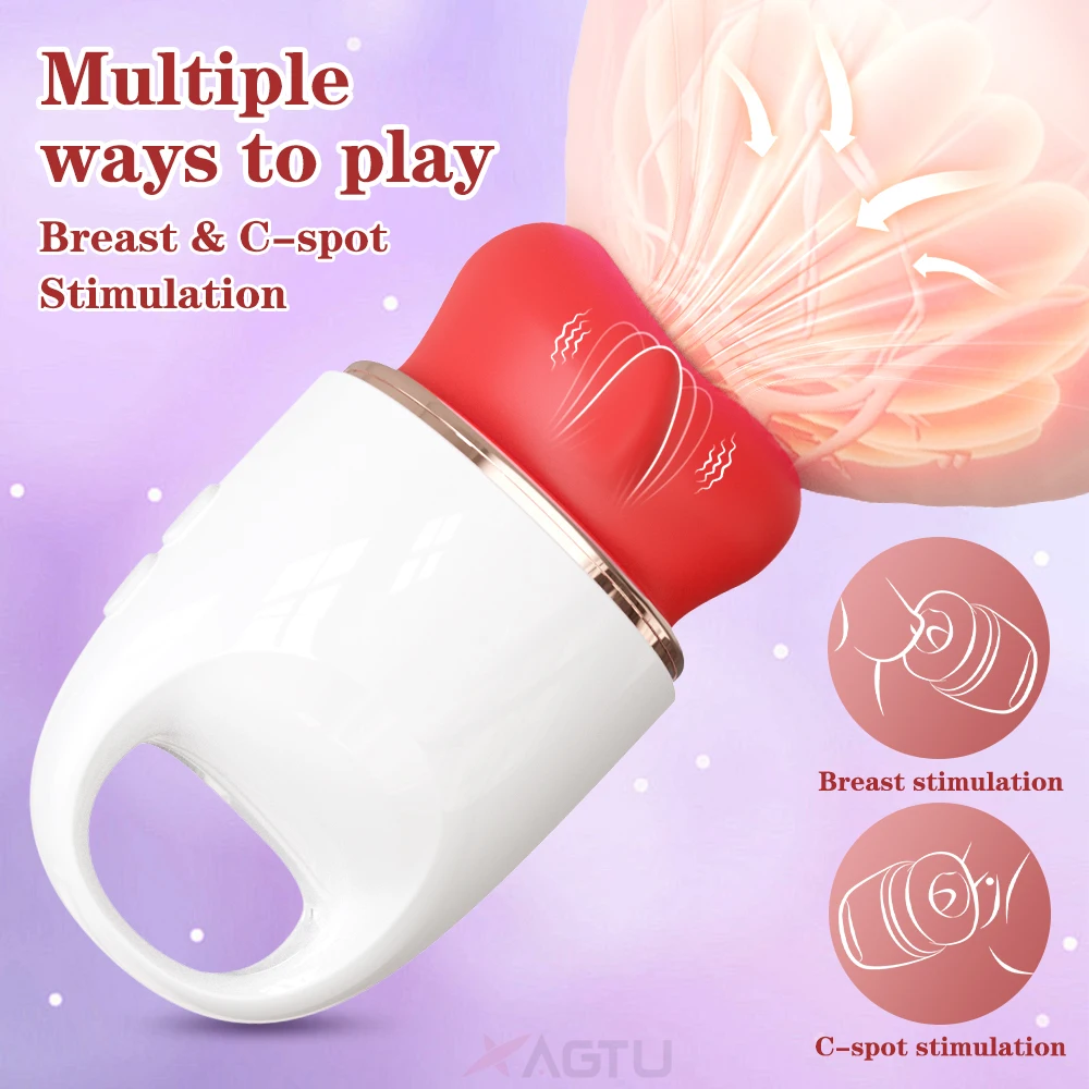 Powerful Sucking Vibrator for Women Tongue Licking Clitoris Stimulator Female Oral Sucker Swing Vibrating Adults Sex Toys