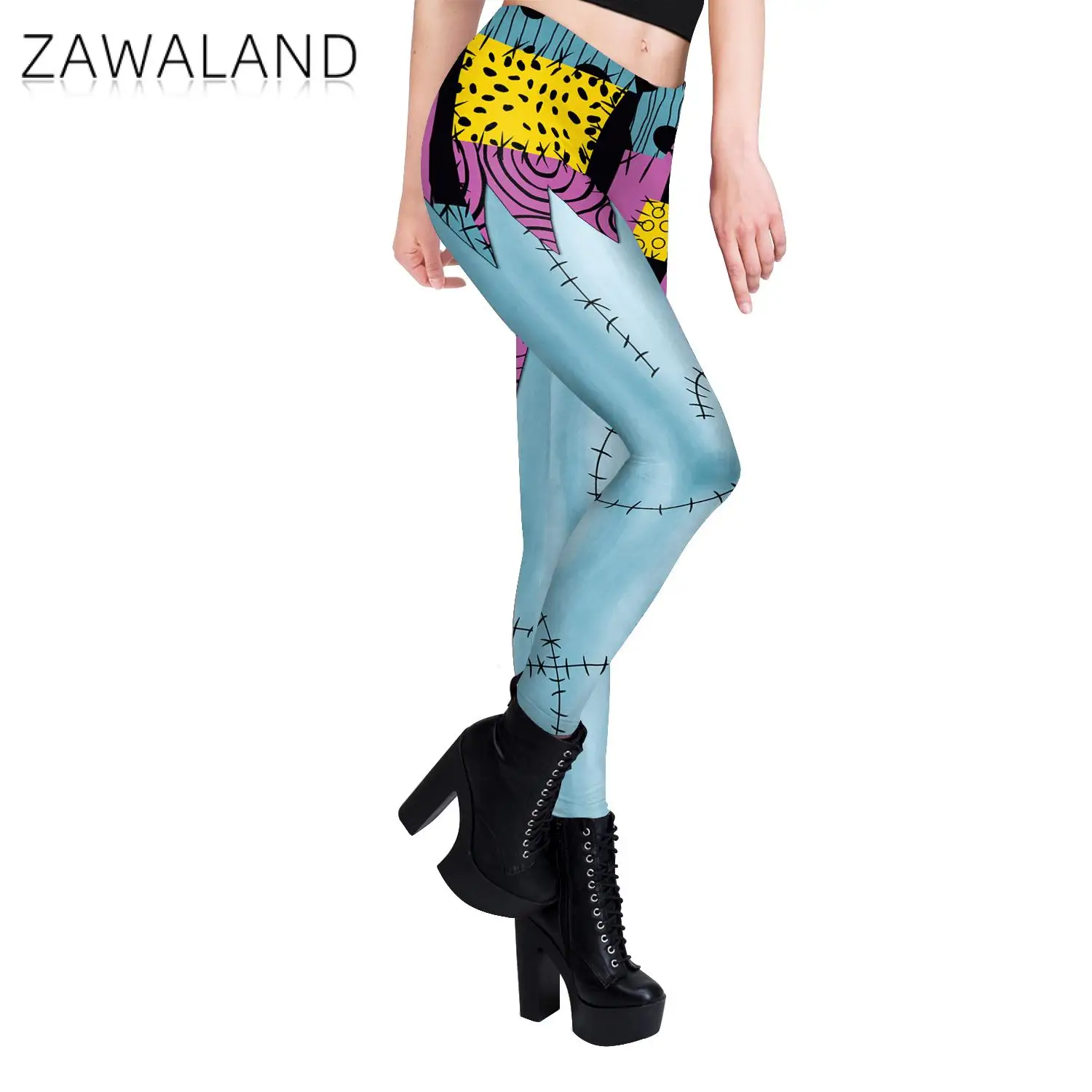 Zawaland New Skull Woman Leggings Halloween Party Female Pants Fitness Tights Female Trousers Zombie Carnival Cosplay Bottom