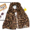 A fashionable voile leopard print soft thin women's scarf shawl 1