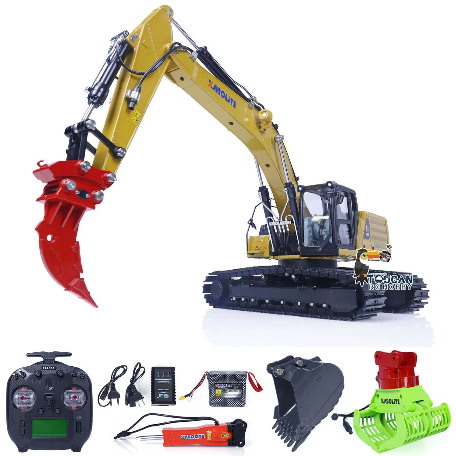Kabolite K961 100S RC Hydraulic Excavator RTR 1/18 Remote Control Construction Digger Huina Model Light System Gifts Toy TH22749 3