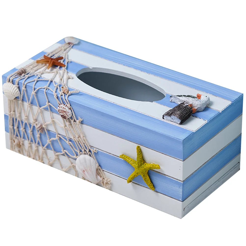 

Rectangular Tissue Case Rectangular Tissue Box Wooden Tissue Box Holder Table Decorations Mediterranean Style Ornaments