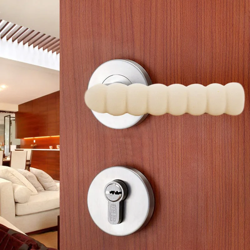 Door Handle Cover Spiral Safety Glove Soft Bumper Anti-Collision Interior Shield