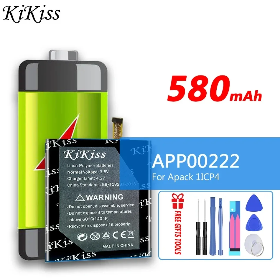 

580mAh KiKiss Battery APP00222 For Apack 1ICP4/27/30 Digital Bateria