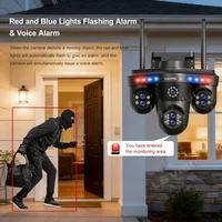 LS VISION 10X Zoom optique 4 écrans WiFi caméra IP 35MP extérieur Wifi sécurité PTZ caméra suivi automatique caméras de Surveillance à domicile 3