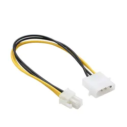 Power Supply for PC PSU EPS ATX/12V IDE 4 Pin Molex Motherboard Power Adapter CPU P4 to 4 Pin Converter Cable