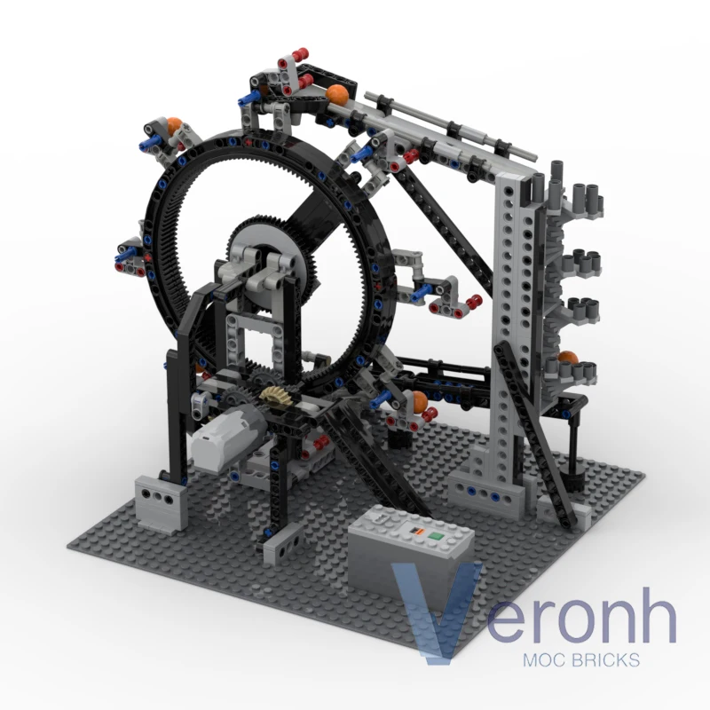 High-tech Curved Gear Rack Wheel GBC Module Creative MOC Building