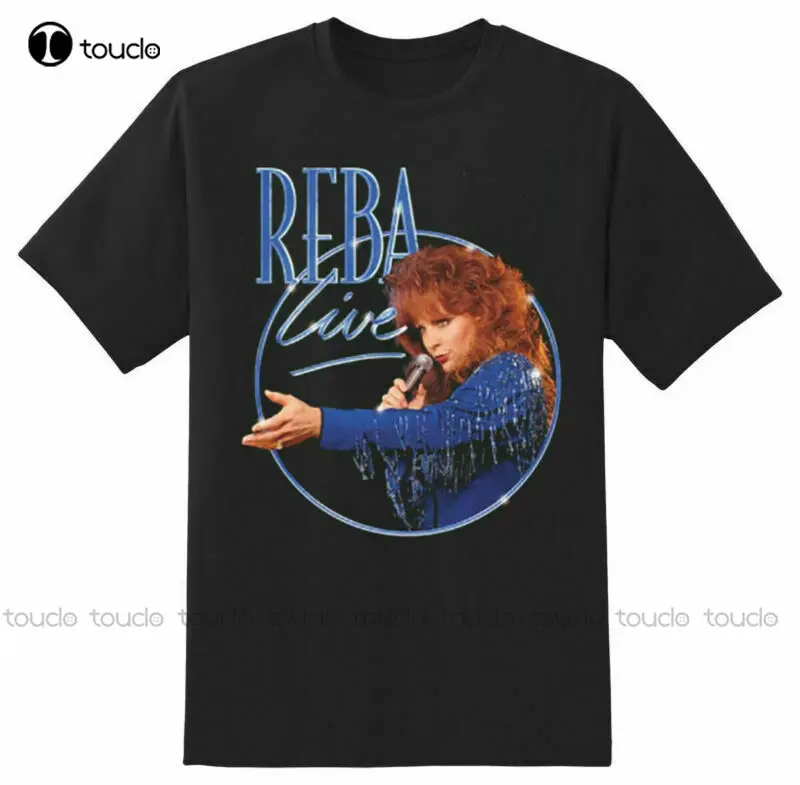 

Футболка Reba mcвся Singer, забавная черная хлопковая футболка, винтажный подарок для мужчин и женщин, рубашки для девочек-подростков, на заказ, унисекс