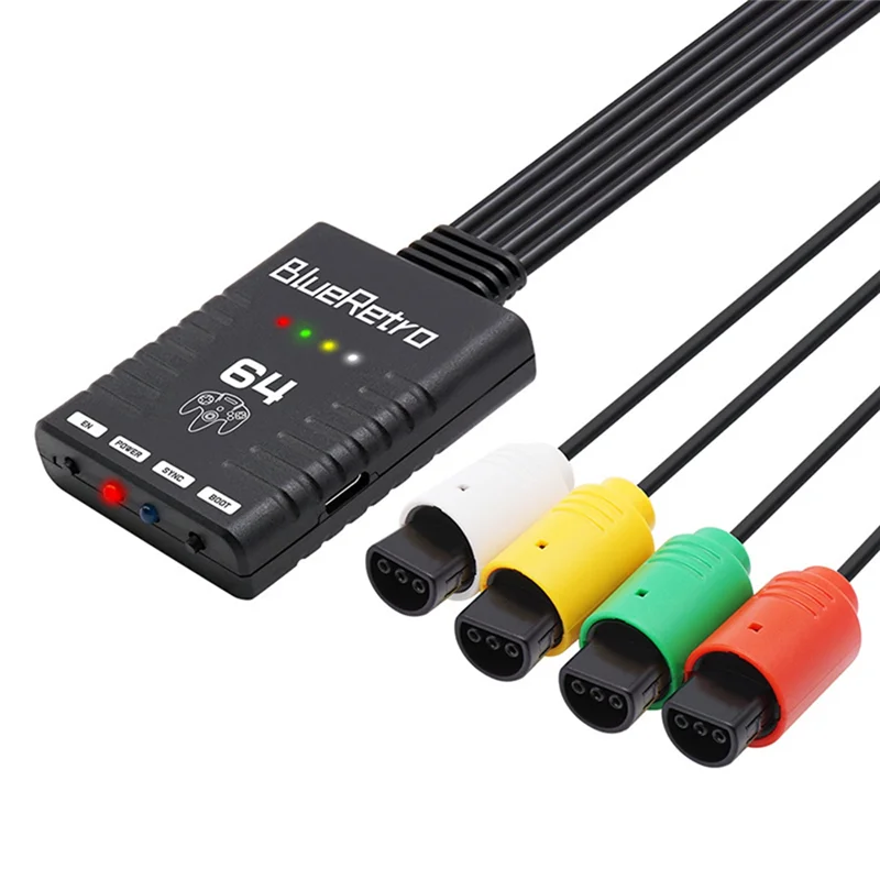 N64 콘솔용 Y60A Bluetooth 무선 게임 컨트롤러 어댑터 최대 4개의 무선 게임 컨트롤러 지원
