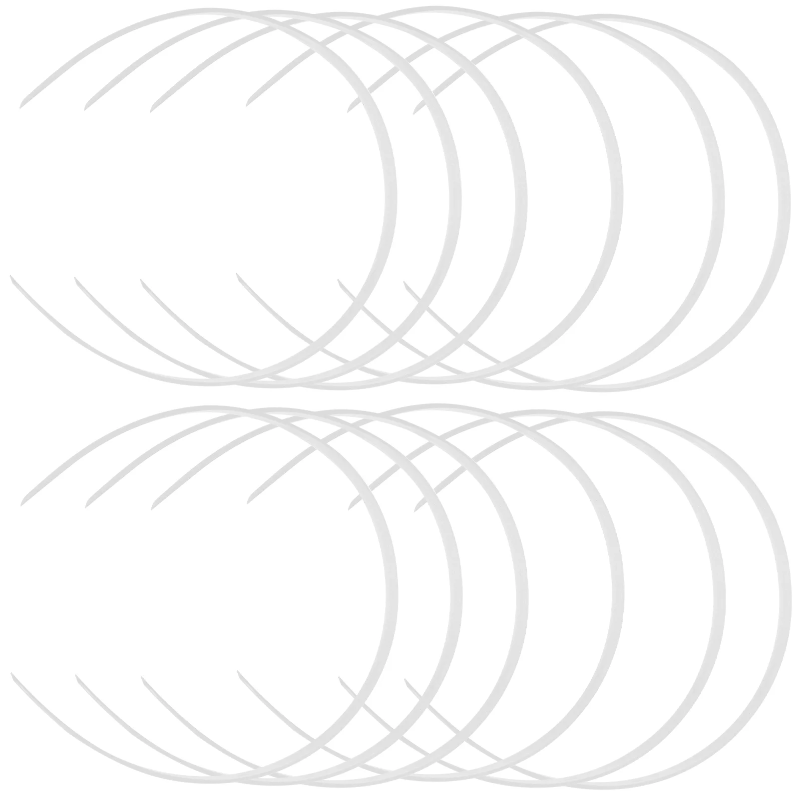 

12pcs Headbands Non- DIY Headbands Wide Headband Hair Hoops Hair Accessories for Lady ( White )