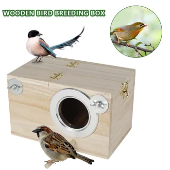 Wooden Bird Breeding Nest Box 1