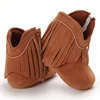 Fashionable Tassel Baby Boots for Boys and Girls Fashionable and Popular Western Denim Midsole Boots 0-18 Months Walking Shoes 3