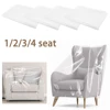 Clear Couch Cover PE Waterproof Sofa Cover Cat Scratch Protector 1/2/3/4 Seat Dustproof Detachable Couch Furniture Protector 1
