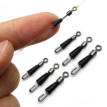 30/50PCS Bearing Swivels Ball Bearing Swivel Solid Rings Fishing Connector Ocean Boat Quick Fast Link Connector 1