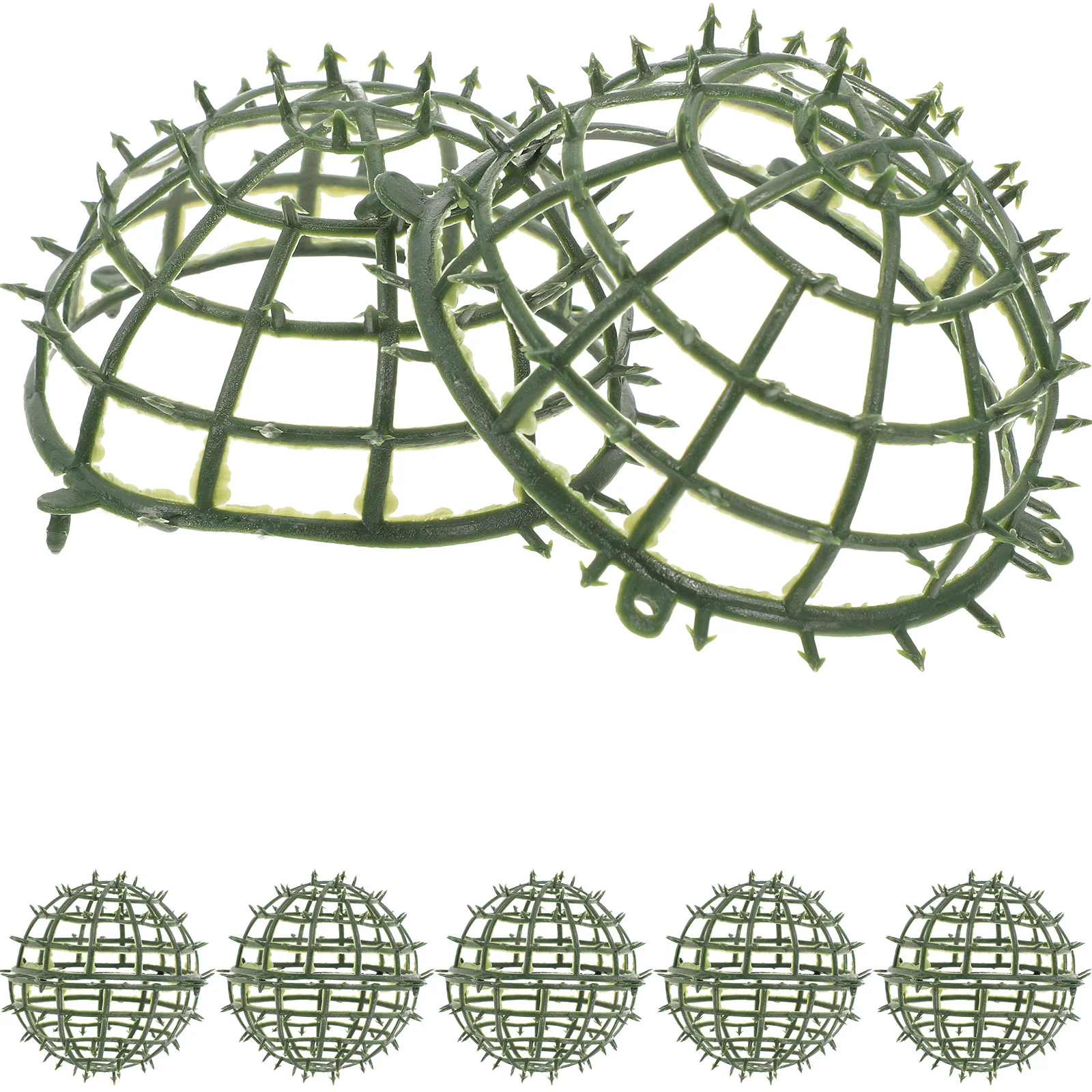 

6 Pcs Flower Arrangement Rack Holder DIY Supplies Moss Garden Decor Grass Ball Shelf Plastic Gardening Decoration