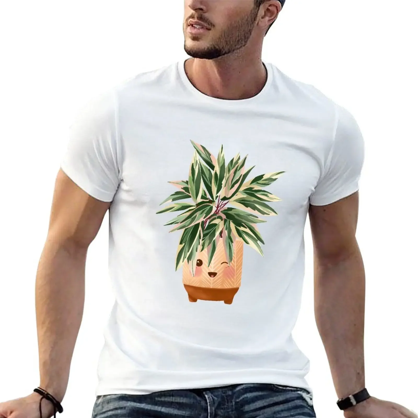

Cute Plant Illustration, Calathea Triostar Illustration 5 T-Shirt funnys for a boy boys whites mens workout shirts