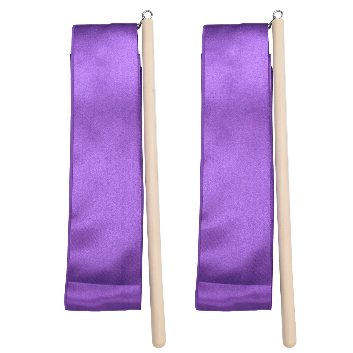 

2Pcs 2m Colorful Rhythmic Gymnastics Ribbons Dance Gymnastics Ribbons Dance Ribbons for Kids ( Purple )