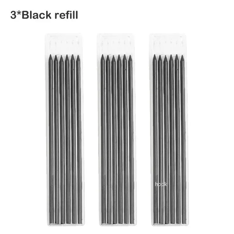 Enhanced Carpenter Pencil with Built-in Sharpener for Precise Deep Hole Marking