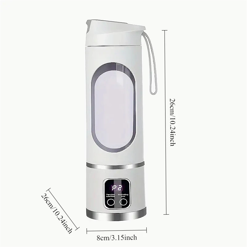 블렌더 juicer 휴대용 전기 Juicer 450ml 8 블레이드 여행 Juicer 기계 충전식 쉐이크 스무디 블렌더 신선한 주스 컵