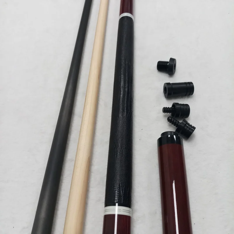 새로운 자신리 풀 큐 58인치+13mm 팁 사이즈 퍼플 하트 우드 당구 큐 스틱 (미국식, 카본 샤프트 및 큐 연장 포함)