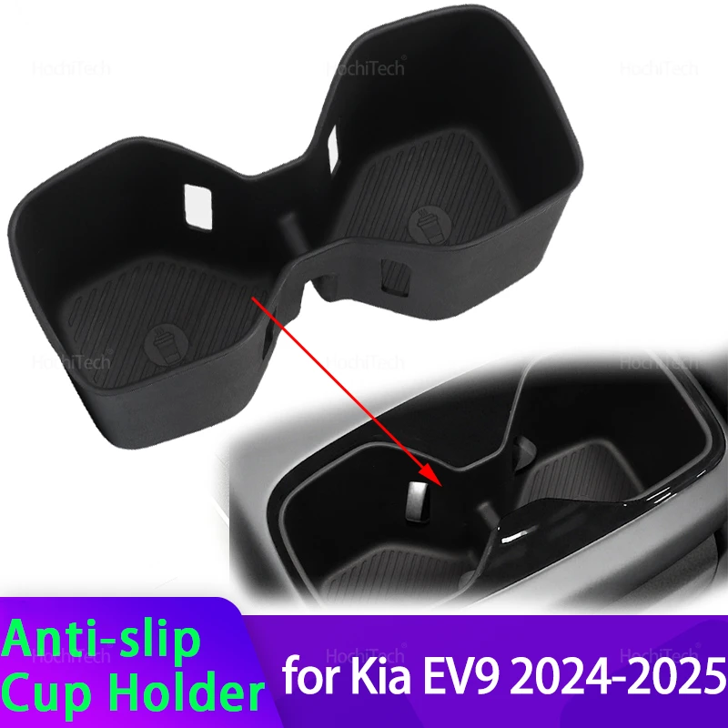 Auto-Armlehne, hinterer Wasserbecherhalter, Innenzubehör für Kia EV9 MV 2024 2025, zentrale Steuerung, Getränkehalter, Aufbewahrungsbox
