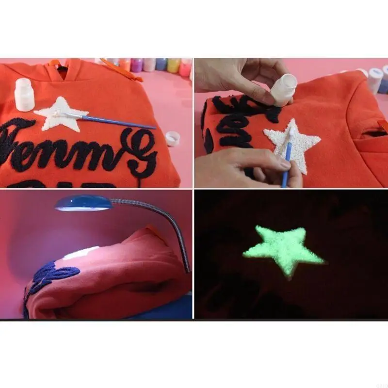 8 Colors Luminous Pigment Paint Luminous Paint Non-toxic and Skin-safe and Long-lasting Suitable for Epoxy Paint