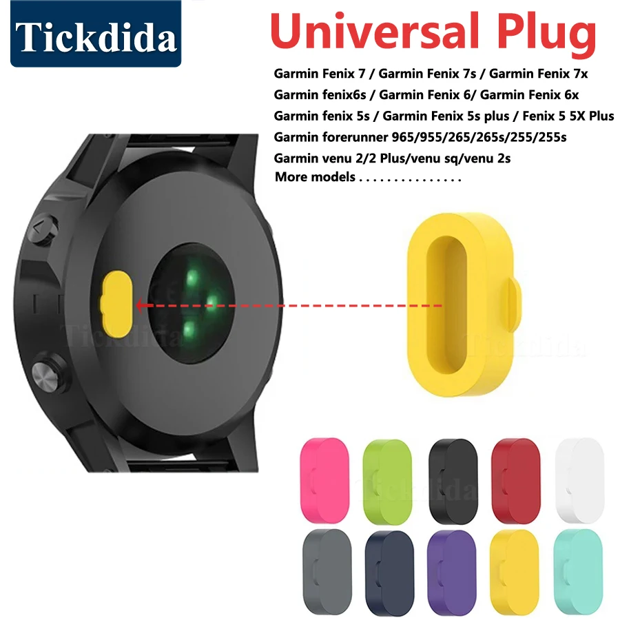 

Charger Plug Cover Silicone Dust Plug For Garmin Fenix 7X 7 6 6X Pro 5X Forerunner 965 Forerunner 265 265S Dustproof Covers Caps