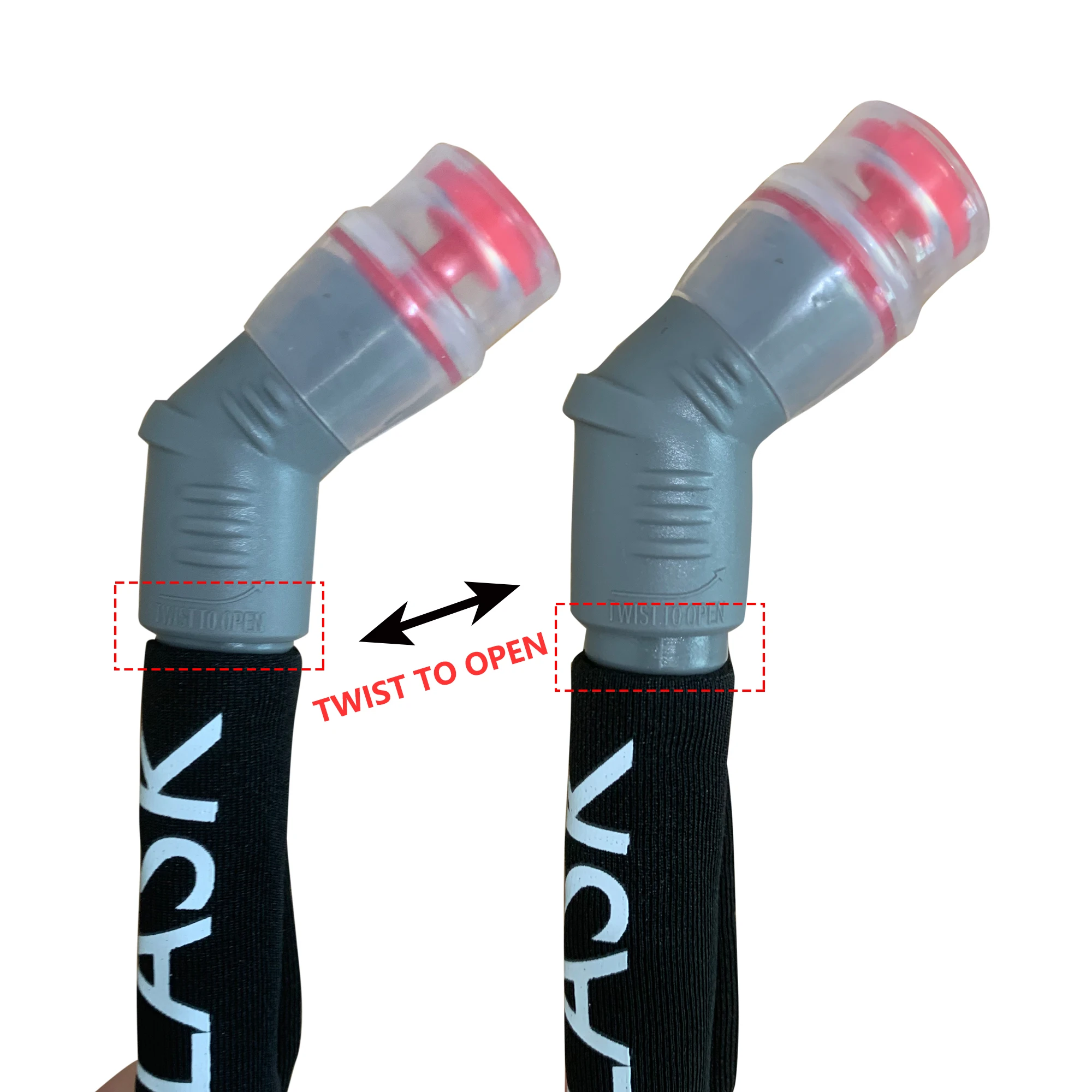 AXEN Folding Water Bottle, Collapsible Soft Flask, TPU Tube with Bite Valve, Suitable for Running Camping Travelling, 500ml