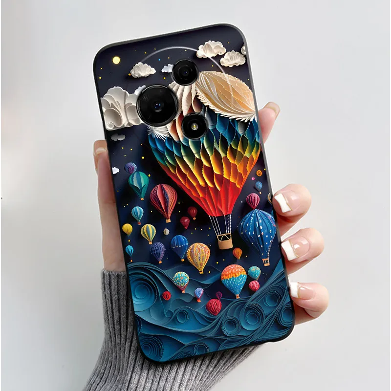 Aesthetic Cute Cat Soft Silicone Black Protective Phone Case Cover