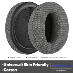 Premium Replacement Ear Pads for Over-Ear Headphones - Enhanced Comfort Ear Cushions (Cotton)