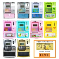 Smart ATM Piggy Bank for Real Money, Mini Banknote Money Box Voice ATM Machine for Adults,  Children Safe Box Christmas Gift 1