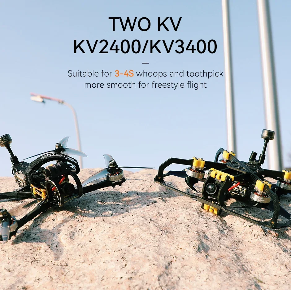 T-MOTOR T-Hobby Drones DIY Parts P1804 4-6S KV2400/KV3400 Brushless Motor For Fpv Drone Motor Drone FPV Freestyle Version thumbnail 5